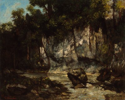 Paisaje con ciervo de Gustave Courbet
